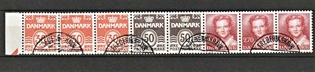 FRIMÆRKER DANMARK | 1984 - AFA HS 7 - Hæftesammentryk - Enkeltstribe - Pænt Stemplet